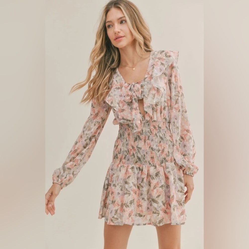 Sadie & Sage Reversible Floral Mini Dress - Size Medium